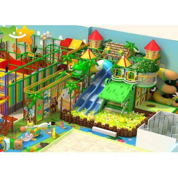 1200m² Kids Indoor Playground Equipment Ninja Warrior Obstacles Course
