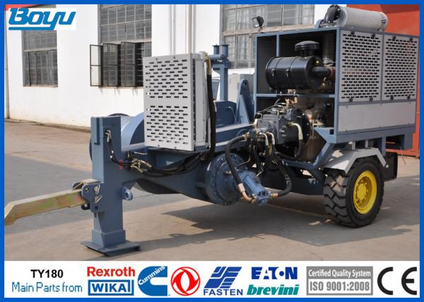 Cheap High Voltage Power Line Stringing Equipment / Hydraulic Pulling machine 19 Ton Cummins Engine for sale