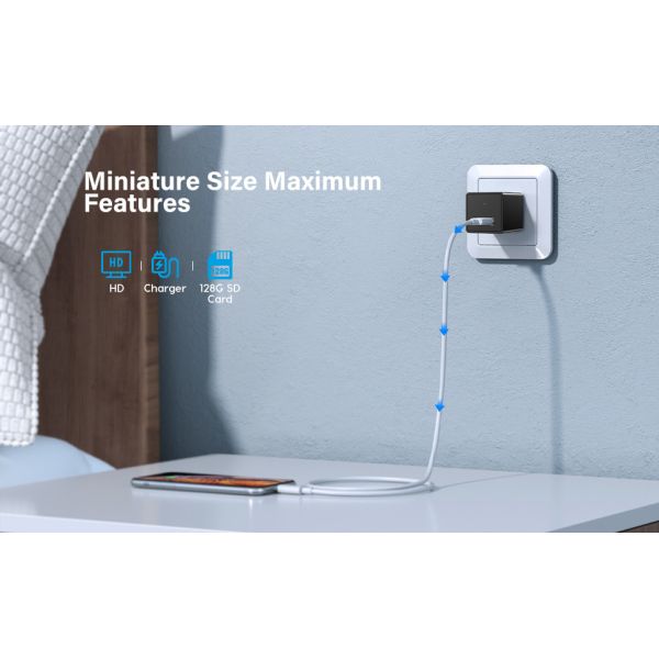 Security WIFI Mini Spy Camera , Mini Hidden Spy Camera With Audio