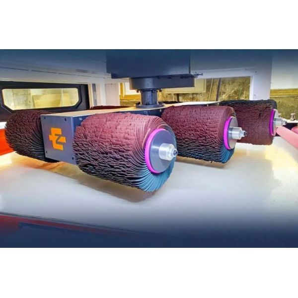 YZ1300SS Double Belt 6 Rollers Copper PLC Oxide Skin Flat Surface Polishing Machine