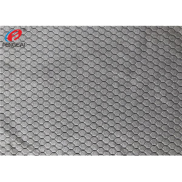 100% Polyester Cation Sportswear Mesh Fabric Bird Eye Honeycomb Jacquard Mesh Fabric