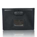 Polyester ODM Multi Function Zipper Bank Bags Reusable With ID Window