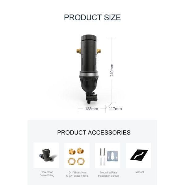 Household 50um Sediment Pre Filter System , Stainless Steel Prefilter Water Filter