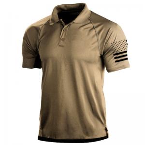 Best Anti Pilling Breathable Polo T Shirts Tactical Polyester Green Outdoor Woven Short Sleeve Combat Shirt wholesale