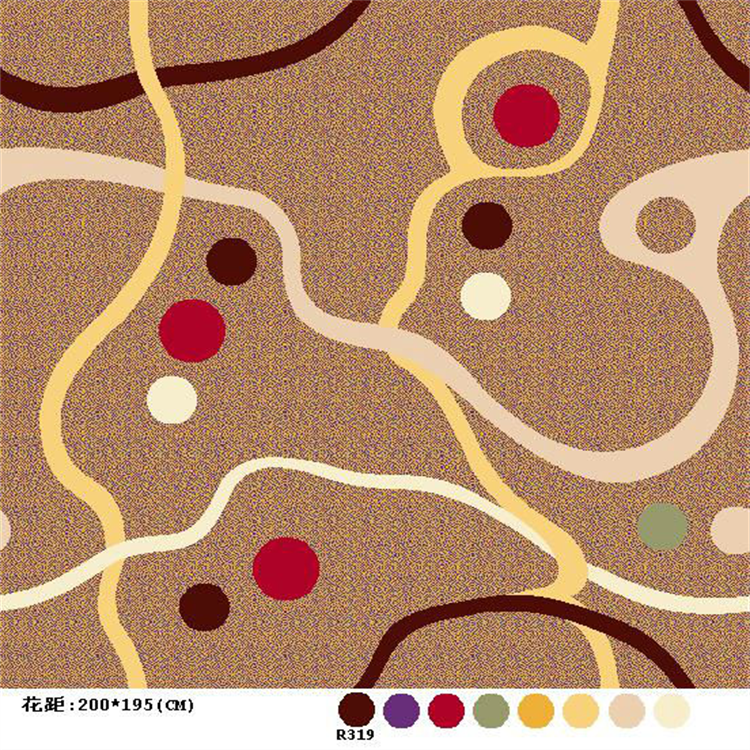 Oriental Handmade Woollen Carpet , Woven Wool Area Rugs Jacquard Style