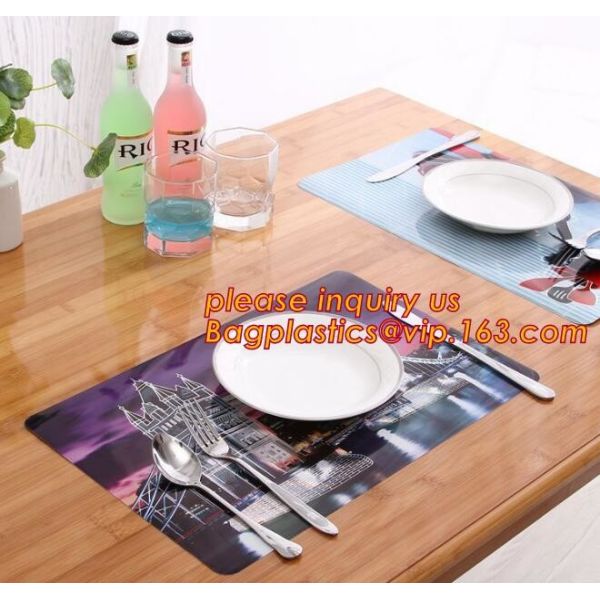 Promotional PP/PVC Placemat Table Mat With Good Quality,vinyl weven decorative PVC placemats recycled table mat,Silicon
