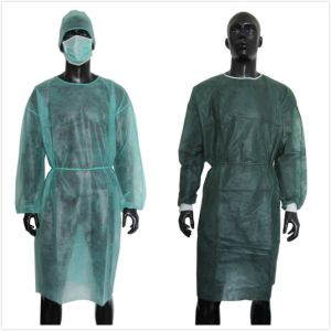 China Reinforced ISO13485 Disposable Plastic Gown on sale