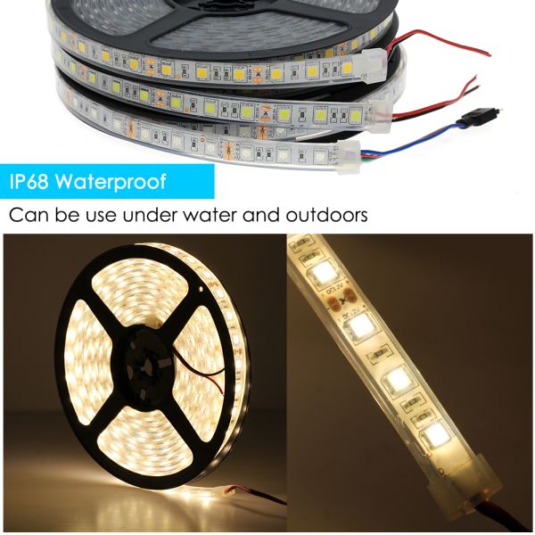 IP67 IP68 Waterproof Flexible 5050 Rgb Led Ribbon Light Strips 60 LED/M
