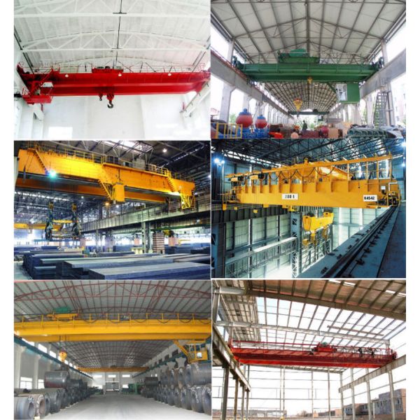 Strong Electric Double Girder Overhead Crane QD Type 5~500T Independent Hydraulic Brake