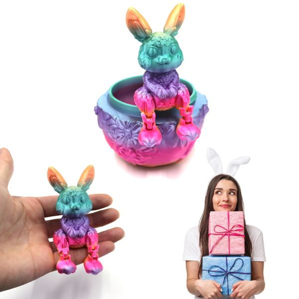 3D Printing Easter Cute Rabbit Egg Gift Box Set Decoration Gift 3D Printing Service