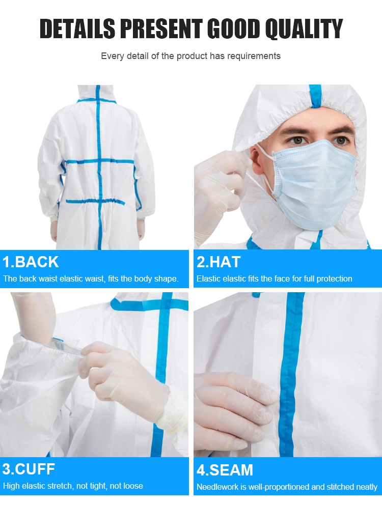 hospital Disposable Protective Coverall High Breathability