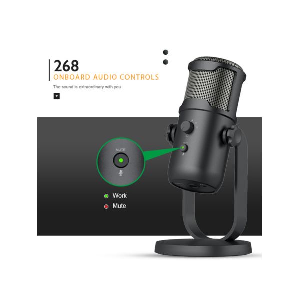 Portable USB Recording Condenser Mic , karaoke Condenser Microphone For Youtube Kids