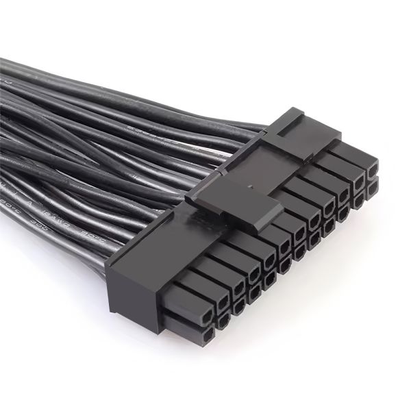 ATX 24 Pin Male 1 To 3 Ports Female Power Supply PSU Splitter Cable One To Two, Turning On One Power Source Can Simultaneously Drive And Synchronize