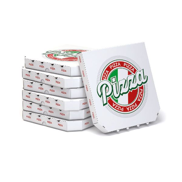 Customized logo 6 7 8 9 10 12 14 16 18 inch eco-friendly biodegradable food grade corrugated cardboard packaging pizza paper box