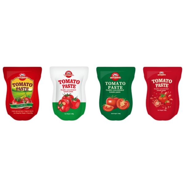 The 1100g Stand-Up Sachet Of Tomato Paste Meets ISO, HACCP And BRC Standards For Factory Pricing Compliance