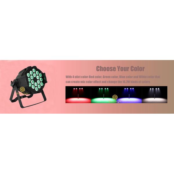 LED Light Source 4in1 18pcs 12W DJ Equipment Par Lights for Church Projection