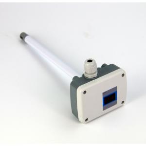 China Ducted Type Wind Speed Sensor 4 - 20mA 0 - 10V DC Air Velocity Sensor For HVAC System on sale