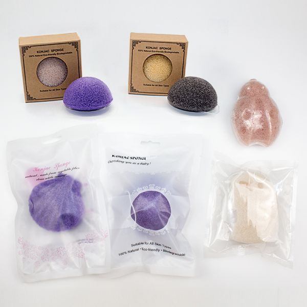 MSDS REACH Biodegradable Washable Face Konjac Sponge For Acne