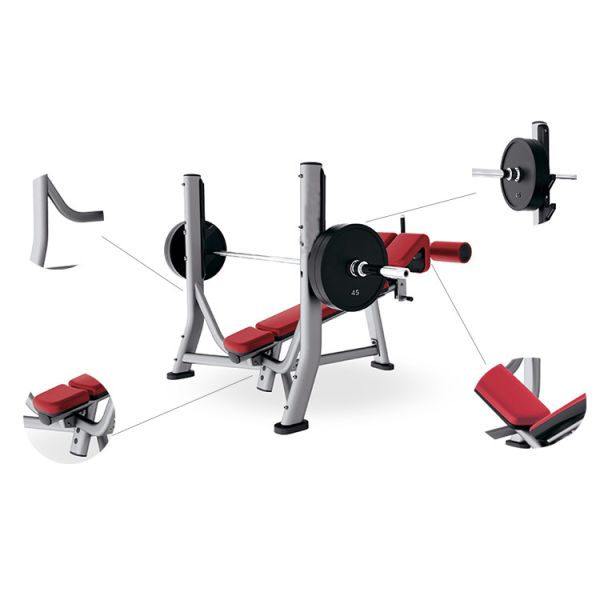 Body Fitness Gym Rack And Adjustable Decline Weight Bench Press Machine