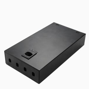 Black Fiber Optic Termination Box , 4 Port Optical Fiber Distribution Box