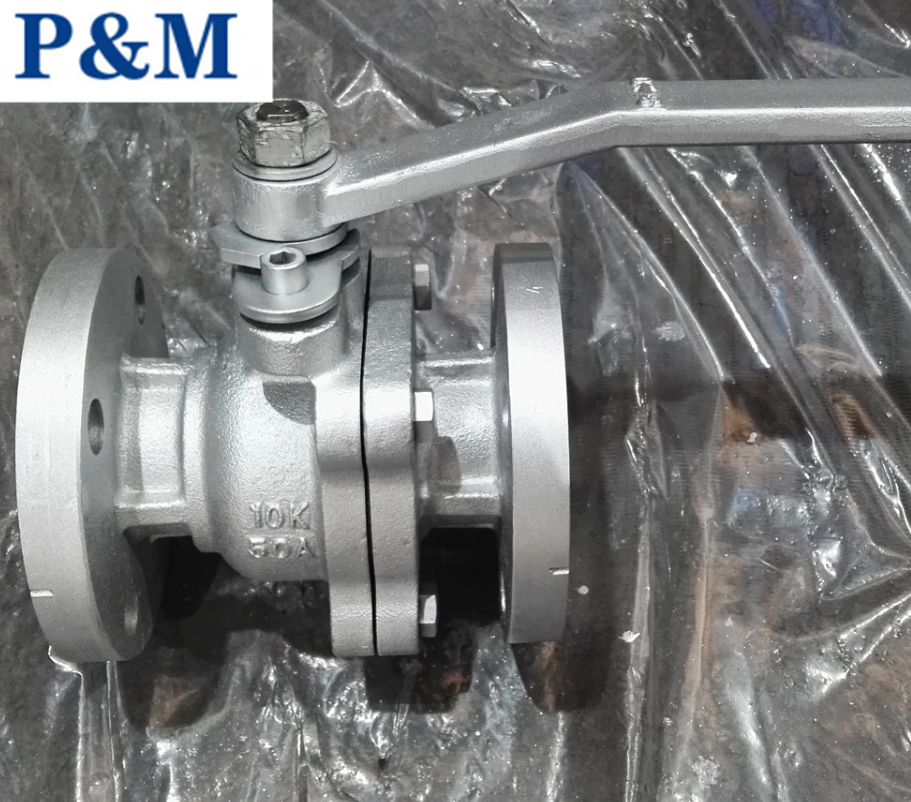 JIS10K 150A cast iron 2-pc ball valve origin China