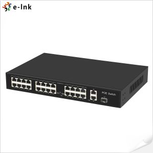 24 Port 10/100M 10g SFP PoE Ethernet Switch with 2 x Gigabit Uplink