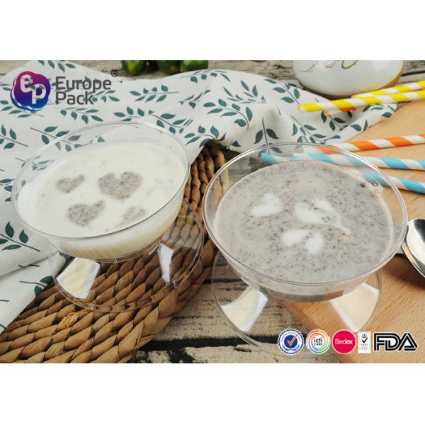 Eco Friendly Disposable Plastic Cups With Lids Clear Plastic Serving Bowls