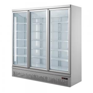 China Commercial Display Freezer With Anti-Fog Glass Doors Front on sale