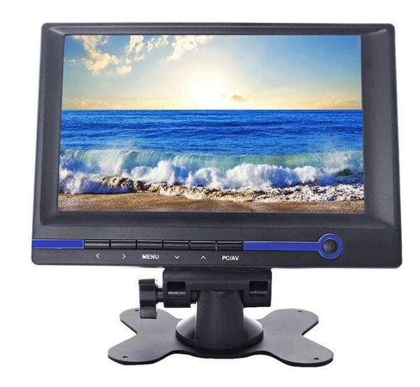 Cheap 7" TFT LCD HD Monitor with HDMI/VGA/AV1/AV2/Audio Input 800x480 16:9 Built-in Speaker for sale