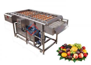 Best Stainless Steel Automatic Fruit Brush Washing Machine / Peach Red Dates Cleaning Equipment wholesale