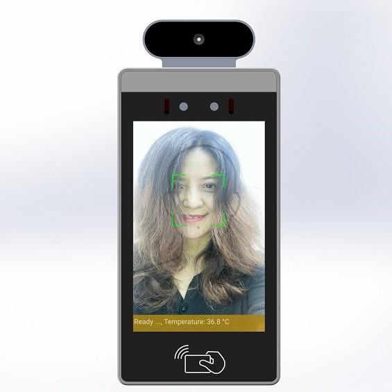 Cheap POE Android 8 Inch Device With NFC Reader Face Recognition And Body Temperature Sensor For Access Control for sale
