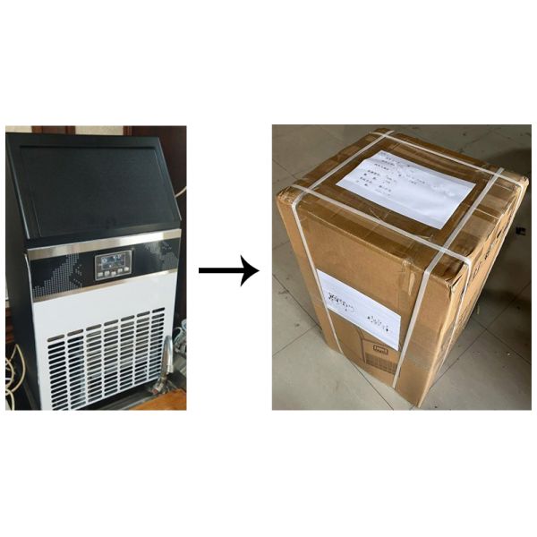 300W Commercial Ice Maker Machine 80kg Ice Cube Capacity Automatic Ice Block Maker for Home Food Shop