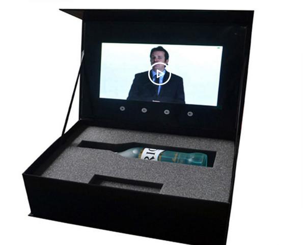 Cheap 7 inch LCD video presentation box, LCD video display gift box with foam inlay for sale