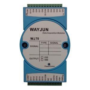 Cheap WJ70 series Switch signal input Relay Output, RS485/232 Remote Module blue Data Acquisition Module I/O DIN35 for sale
