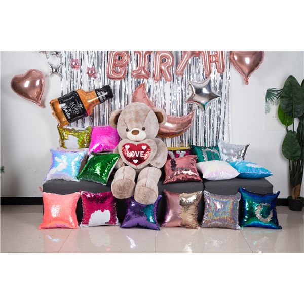 Custom 40*40cm Printing Area Sublimation Blank Pillow Case Buffalo Plaid Xmas Linen Pillow Cover