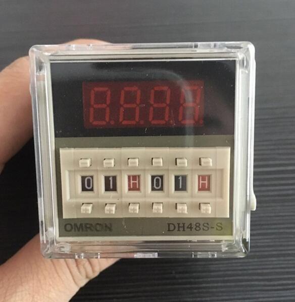 Cheap Digital time delay repeat cycle relay timer 1s-990h LED display 8 pin panel installed DH48S-S SPDT with socket for sale