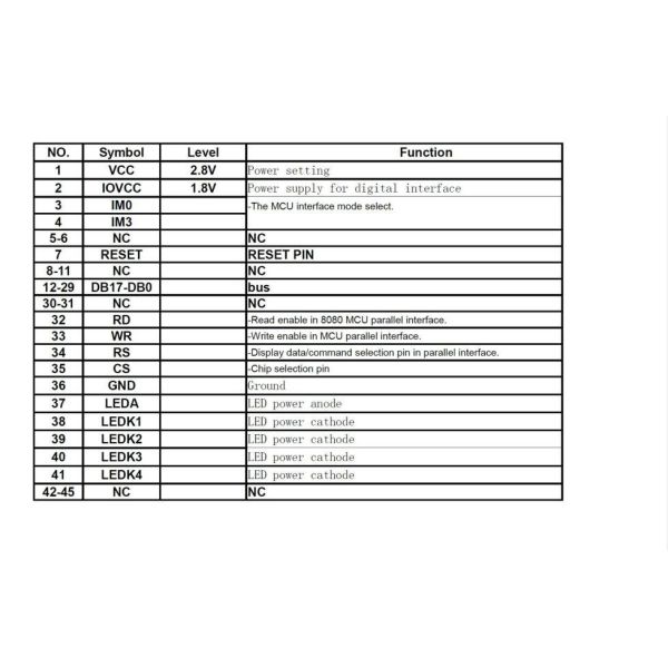 2.4 Inch Transflective TFT Display Tft Lcd Module 240x320 Dots 45pins SPI interface sunlight readable TFT display