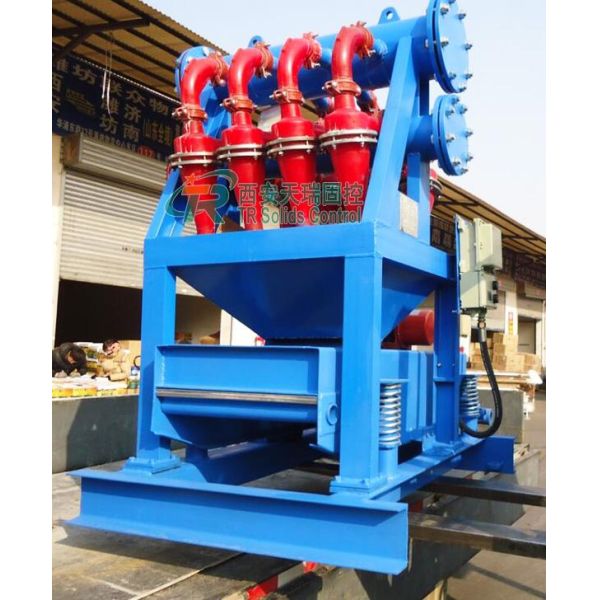 Mud desilter for trenchless tunneling 560kg Desilter1510 * 1360 * 2250mm 0.25 - 0.4 Mpa Working Pressure Pure polyurethane or high -chromium iron for cycone