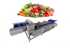 Best 13.8KW 3T/H Fruit Vegetable Washing Machine With Oxygen Pump wholesale