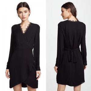 Best V Neck Long Sleeve Lady Dress New Design wholesale