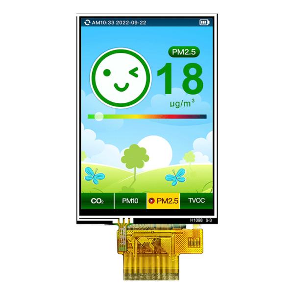 Cheap Practical 3.3V 3.5" TFT LCD Module , 45PIN Capacitive LCD Display TFT-H035A5HVTST2R45 for sale