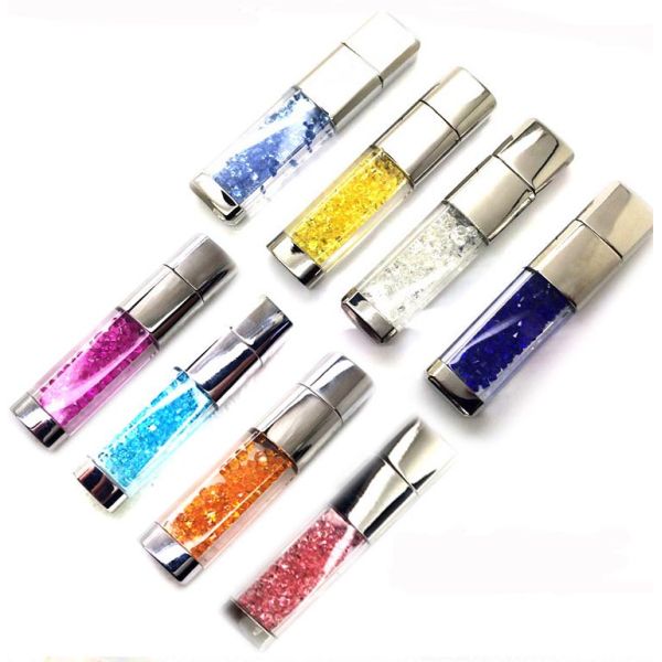 Custom Transparent Crystal USB Flash Drive With 3D logo LED Light