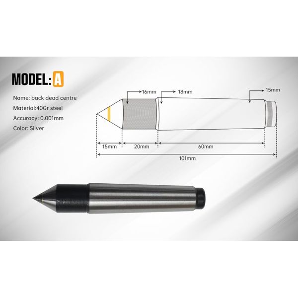 CNC Lathe MT2 4th Axis Tailstock Movable 65mm With 4pcs Replaceable Heads