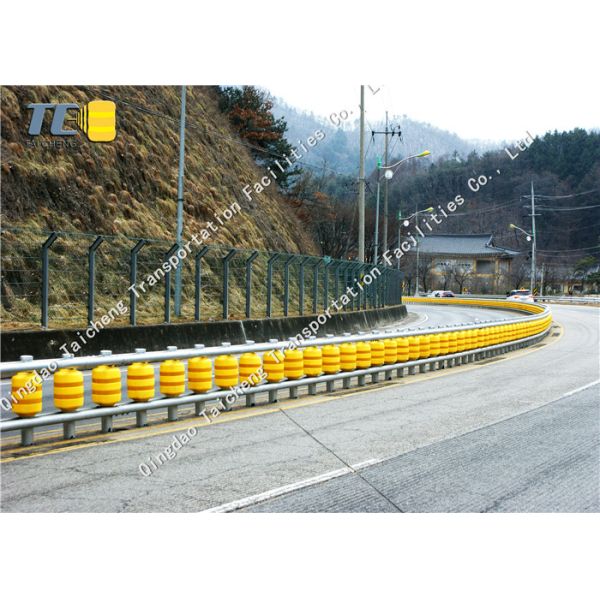 Yellow Color Safety Rolling Barrier For Road EVA Transportation Facilities
