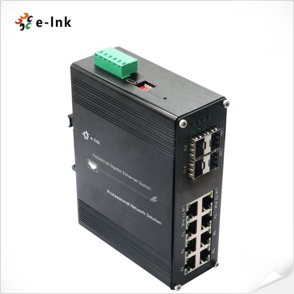 Hardened 8 Port POE Managed Network Switch With IP40 Aluminum Case