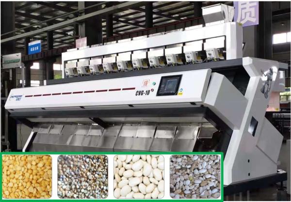 Cheap 640 Channels Split Peas Sorting Machine Remote Control 10 Chutes 3-6 t/h for sale