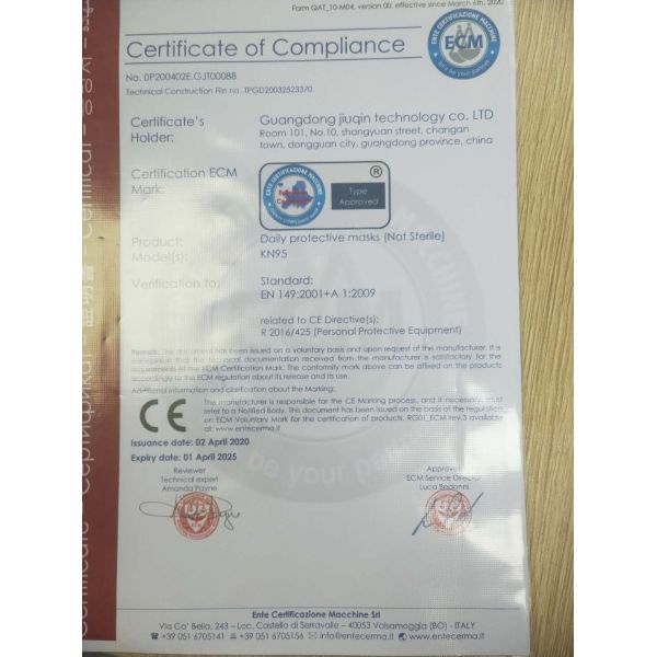 NIOSH N95 Particulate Respirator Mask Adults Personal Protection Equipment