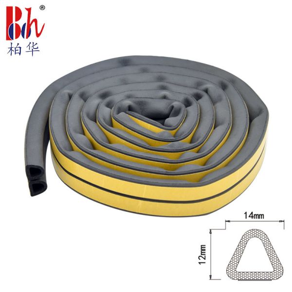 Big D Shape EPDM Rubber Seals Self Adhesive Anti Collision 14*12mm