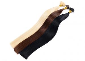 Best Double Drawn Pre Bonded Hair Extensions , Pre Bonded Indian Hair Extensions For Black Women wholesale