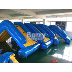 Commercial 4 * 2 * 2M Floating Water Inflatable Slide With 0.9mm PVC Tarpaulin